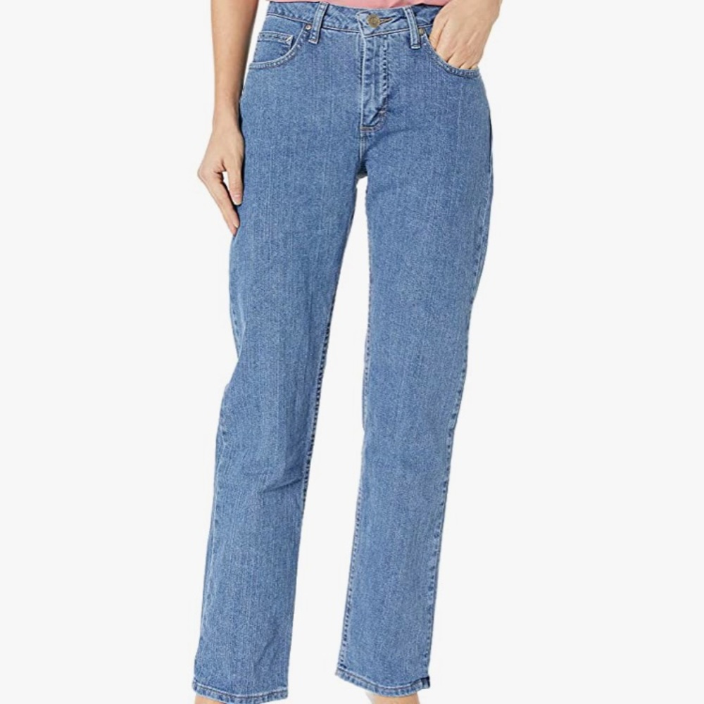 Riders by Lee Indigo Women's Relaxed Fit Straight Leg Jean size 12 long